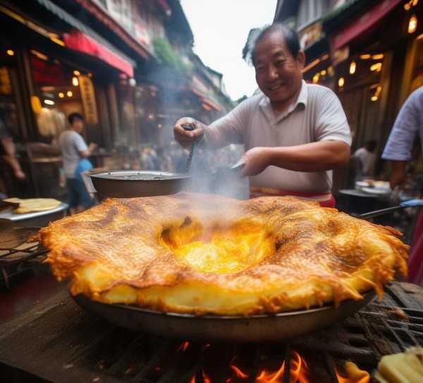穿越古城的味蕾，鸡蛋灌饼，街头美食的时空之旅